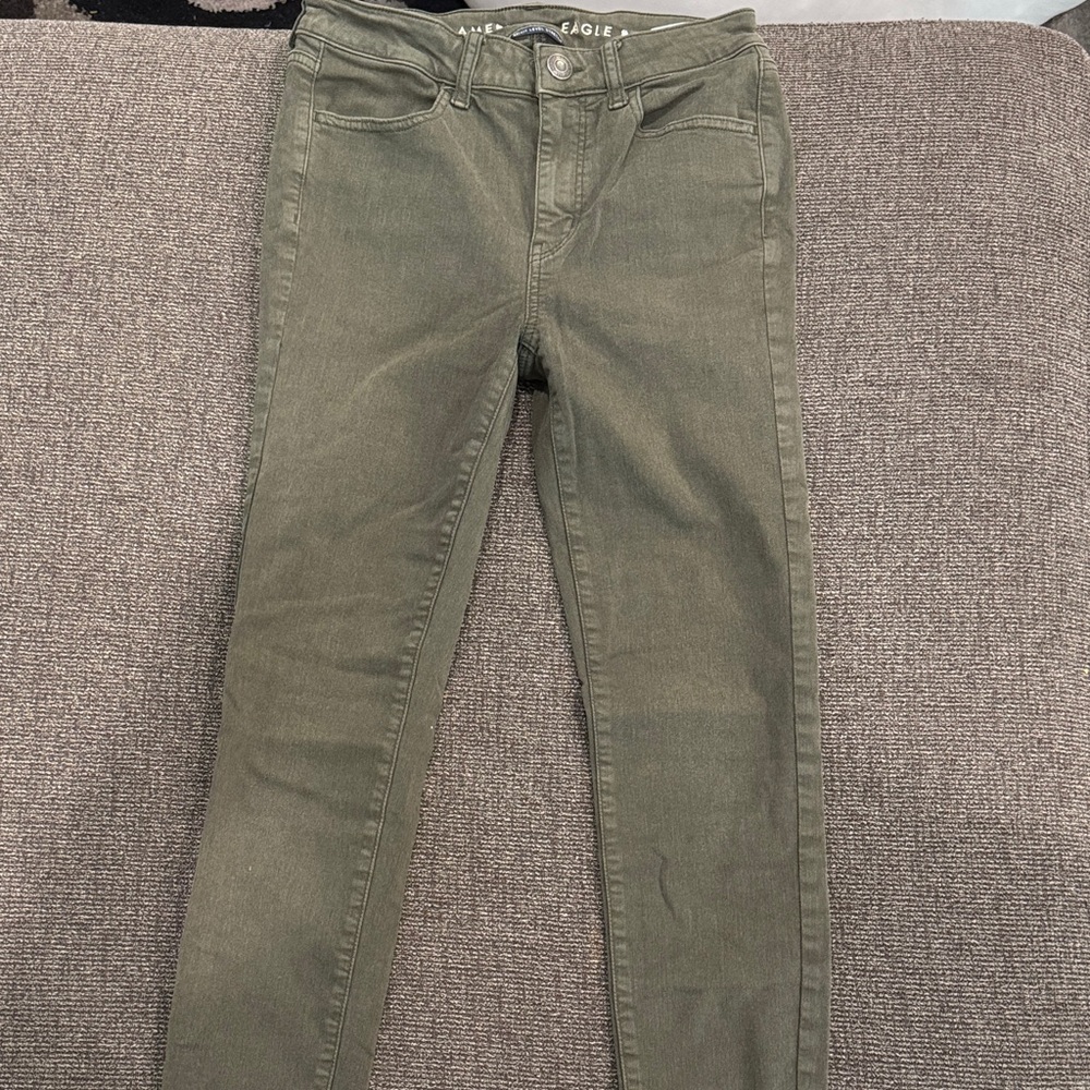 American Eagle Outfitters Olive Skinny Jeans